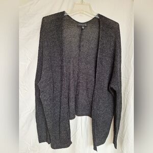 Catch Me Light Weight Charcoal Grey Casual Loose Knit Cardigan Size Medium